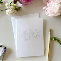 Paintable Notecards - Bouquets