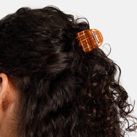 Midi Ursa Claw in Caramel Plaid