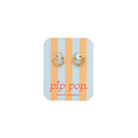 Pip Pop Post Hoops - Dainty Gem