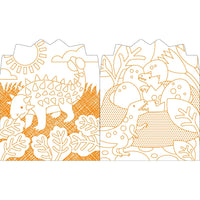 Coloring Book With Stickers - Dinosaurs