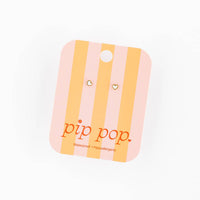 Pip Pop Post Earrings - Mini Enamel Heart