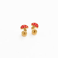 Pip Pop Post Earrings - Mushroom