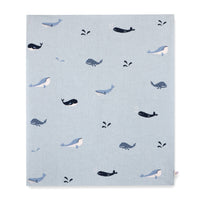 Organic Knit Baby Blanket - Whales