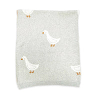Organic Knit Baby Blanket - Duck Waddle