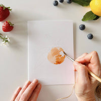 Paintable Notecards - Fruit