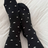 Sneaker Socks - Heart - Black / Cream