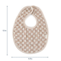 Itzy Bib - Neutral Checkered