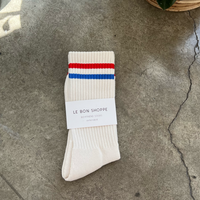 Extended Boyfriend Men's Socks - Milk
