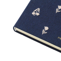 Fabric Lined Notebook - Twilight Blooms