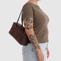 Nylon Bowler Bag - Coffee