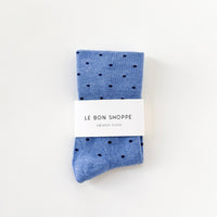 Sneaker Socks - Polka Dot Blue/Navy