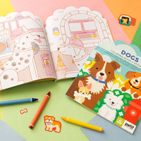 Coloring Book With Stickers - Dogs