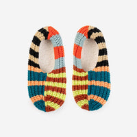 Patchwork Stripe Rib Slippers - Sport
