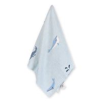 Organic Knit Baby Blanket - Whales