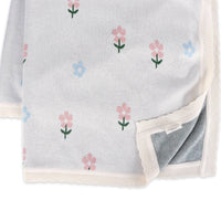 Organic Knit Baby Blanket - Sweet Floral