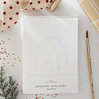 Paintable Notecards - Gingerbread