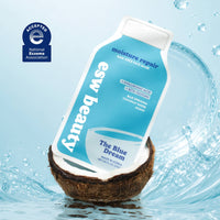 blue spirulina, coconut water, and agave korean beauty sheet face mask