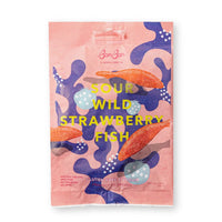 Sour wild strawberry flavored Swedish fish gummies