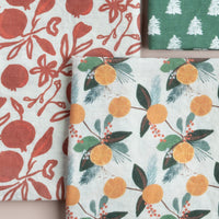 Linen Tea Towel - Pomegranate