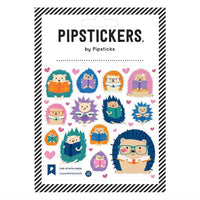 book themed sticker sheet with hedgehogs