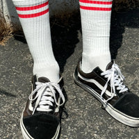 Extended Boyfriend Men's Socks - Clean White