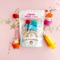 play dough kit in the theme of cupcake non-toxic