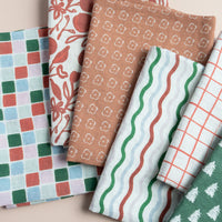 Linen Tea Towel - Pomegranate