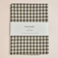 Gingham Espresso - Linen Tea Towel