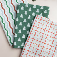 Linen Tea Towel - Holiday Ribbon