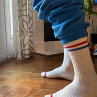 Extended Boyfriend Men's Socks - Milk