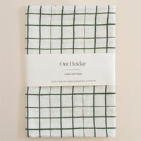 linen tea towel loose grid our heiday