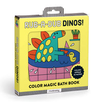 book that changes color in the bath in dino theme