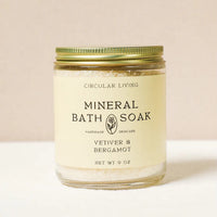 bath soak vetiver and bergamot organic epsom salt