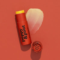 Poppy & Pout lip balm in the scent blood orange mint