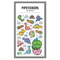 Sheet of colorful dinosaur puffy stickers