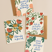 Strawberries Life Is Sweeter Card