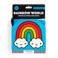 crinkle stroller book rainbow themed