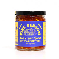 Jar of Fire Season red fresno relish