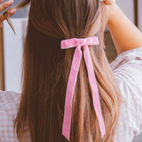 pink velvet bow for hair