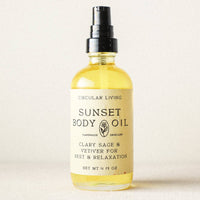 clary sage and vetiver body oil with natural ingredients rest and relaxation