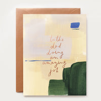 Dad Amazing Job Card