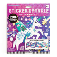 unicorn themed sticker poster activity set