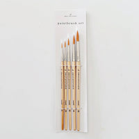 set of 5 watercolor paintbrushes