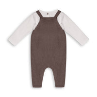 Bear Sweater Knit Baby Overall & Bodysuit Set