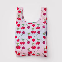 Reusable shopping bag with cherry pattern