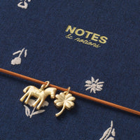 Fabric Lined Notebook - Twilight Blooms