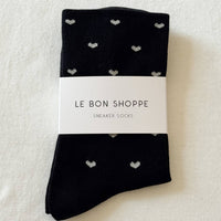 Sneaker Socks - Heart - Black / Cream