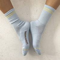 Boyfriend Socks - Pastel Sky