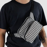 Black & White Gingham Fanny Pack