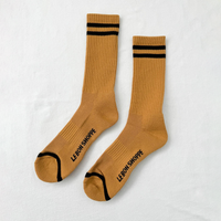 Extended Boyfriend Men's Socks - Biscotti